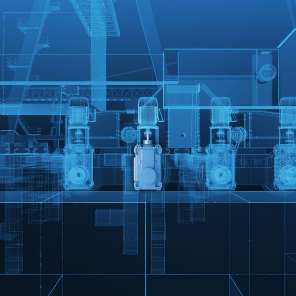 Mit dem universellen Gehäusekonzepts können die Getriebe seit Februar 2026 für vertikale, horizontale und jede weitere beliebige Einbaulage konfiguriert werden, unter anderem auch für Sichter sowie Fahrantriebe (im Bild).  (Bild: Flender)