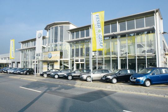 Das Autohaus Graf in Fürth ist ein Symbol für die Dominanz und Stärke der Gruppe in der Nürnberger Region. (Archiv: Vogel Business Media)