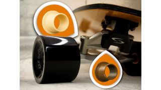 In den Achsen sind Gleitlager von Igus aus zwei verschiedenen Werkstoffen verbaut: Iglidur Z und Iglidur J350.  (Igus)