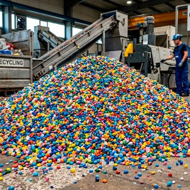 Anstatt dem deutschen Mittelstand eine mehr als merkwürdige „Plastiksteuer“ aufzubürden, die alles noch schlimmer machen dürfte, als es schon ist, sollten laut Ansicht des GKV die Themen Recycelbarkeit und Rezyklateinsatz bei Kunststoffverpackungen gestärkt werden ... (Bild: KI-generiert)
