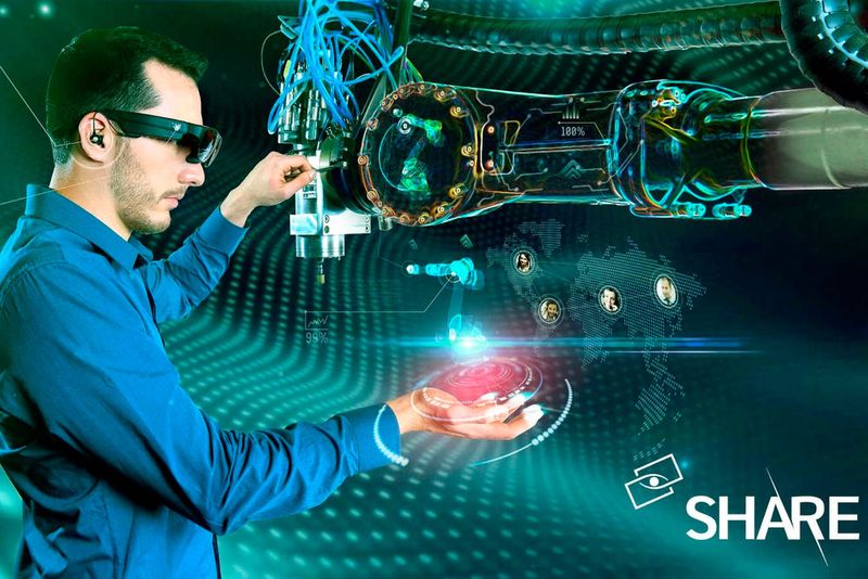 Oculavis (www.oculavis.de), ein 2016 gegründetes Spin-off des Fraunhofer-Instituts für Produktionstechnologie und der RWTH Aachen, entwickelt intelligente, glasbasierte, industrielle AR-Systeme zur Integration in die Produktion. Zu den Produkten gehören unter anderem SHARE, eine Plattform für Remote Collaboration, ASSIST, ein System zur Mitarbeiterführung, und PICK, eine Kommissionieranwendung.  (Bild: Oculavis)