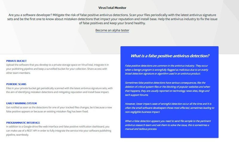 VirusTotal-Monitor, der Service für Programmierer in der Infodarstellung. (R. Dombach)