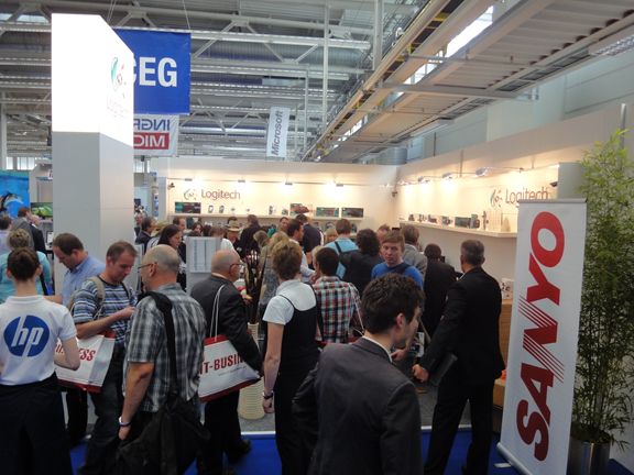 Logitech verteilte Preise an die Besucher. (Archiv: Vogel Business Media)