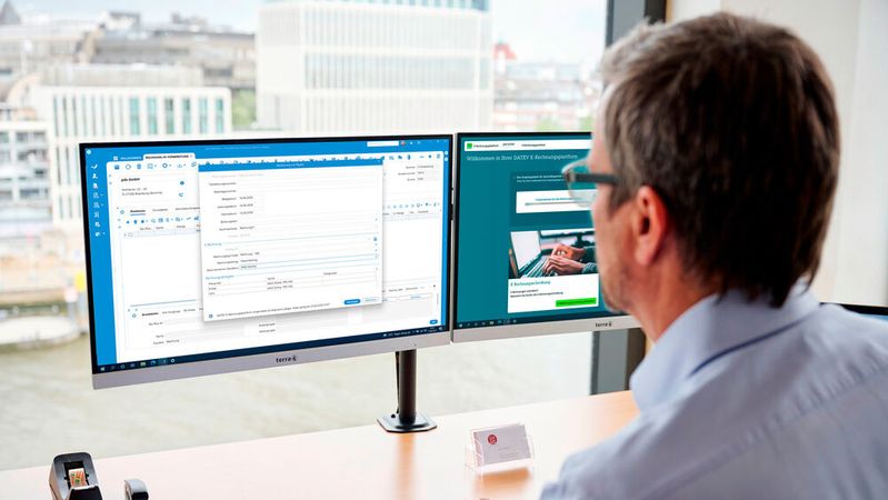 E-Rechnungen können aus Pds Software zukünftig direkt über die DATEV E-Rechnungsplattform versendet und empfangen werden. (Bild:  Carsten Heidmann, Screenshot: pds GmbH)