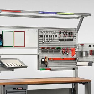 The LED strips can be parameterized like a classic machine traffic light via the "segment display". It is also possible to change the color assignment or expand to several segments.(Image: Item Industrial Technology)