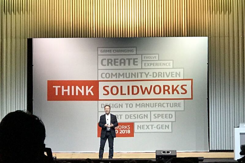 Gian Paolo Bassi, CEO of Solidworks Dassault Systèmes, opened the 20th Solidworks World at the LA Convention Center. (U. Drescher/konstruktionspraxis)