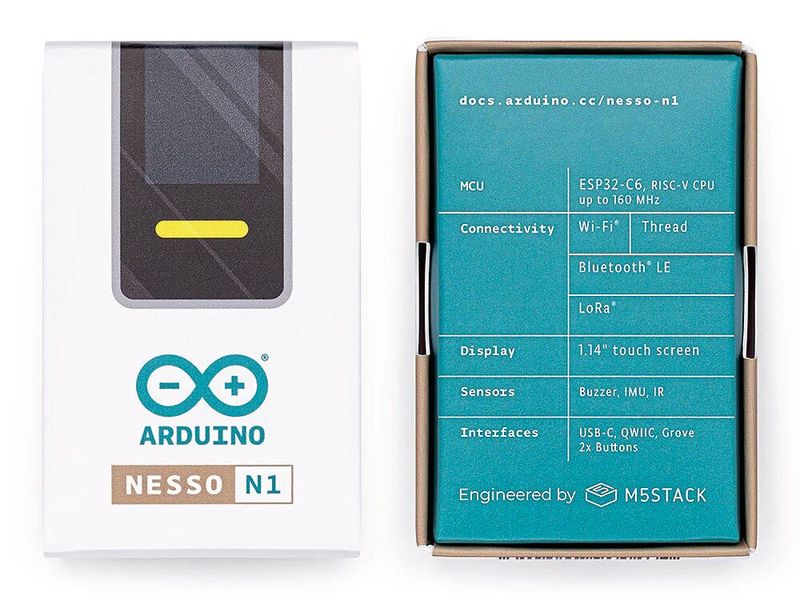 Arduino zeigt mit dem Nesso N1 ein kompaktes IoT-Kit, das den ESP32-C6 mit zusätzlichem Lora-Modul und mehreren Funkprotokollen in einem handlichen Gehäuse bündelt. (Bild: Arduino)