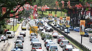 In Deutschland darf der Fahrzeugbestand weiterhin unvermindert wachsen. (Another low traffic day in Singapore / Shaun Garrity / CC BY 2.0)