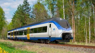 „Mireo-plus-B“-Zug von Siemens – in der Fotomontage ein Vorserienfahrzeug. (NEB)