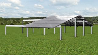 Virtuelle Darstellung des leicht bauenden Schnellmontagesystems BKB-Solar- Profil zum einfachen und kostensparenden Aufbau von Solaranlagen. (Bild: BKB)