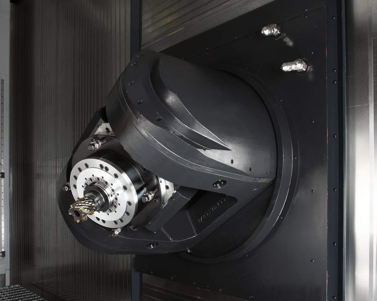 Bild 3: Die Maschinenspindel HSK-A 125 ist die derzeit leistungsstärkste Spindel von Makino und liefert im Vergleich zu allen bisherigen Modellen ein höheres Drehmoment (1000 Nm im Dauerbetrieb, 1500 Nm im Spitzenwert), mehr Ausgangsleistung (100 kW) und eine verbesserte Spannkraft.  Bild: Makino (Archiv: Vogel Business Media)