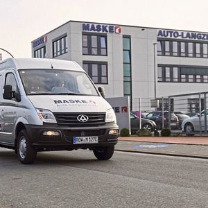 Seit 2018 setzt Maske Fleet bereits den Maxus EV80 in einer Art Testbetrieb für den deutschen Markt ein.(Bild:  Maske Fleet)