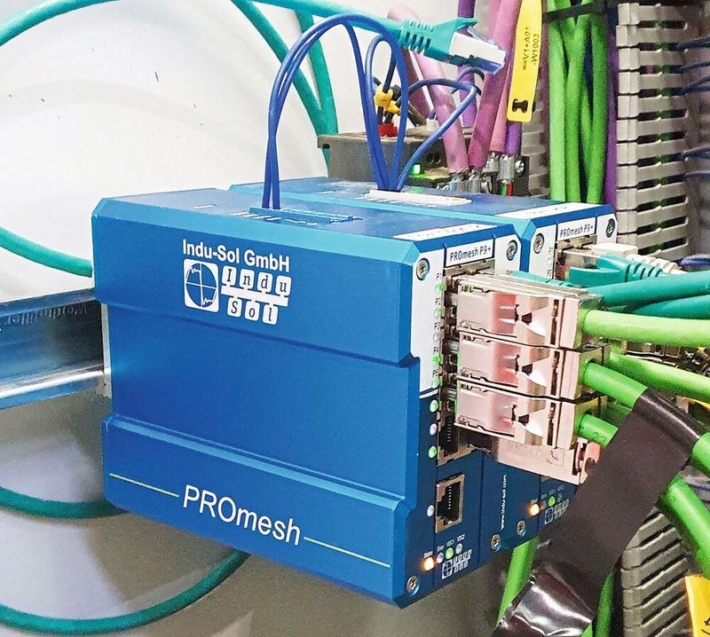 Die Switches der Promesh P-Serie erfassen die Zustandsdaten vom Netzwerk und machen die physische Qualität, d.h. den Verschleiß der Datenleitung, sichtbar. (Bild:  Indu-Sol)