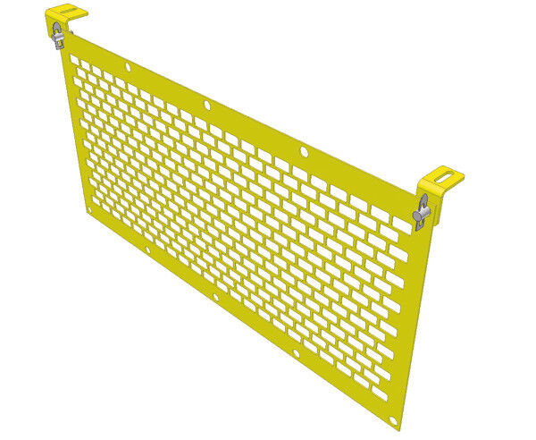 The Flat Return Conveyor Guard is a modular guard mounted on the conveyor to guard against moving equipment. (Picture: Asgco Manufacturing)
