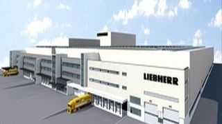 Noch eine Skizze: Liebherr investiert über 100 Mio. Euro in sein Logistikzentrum. (Bild: Liebherr)