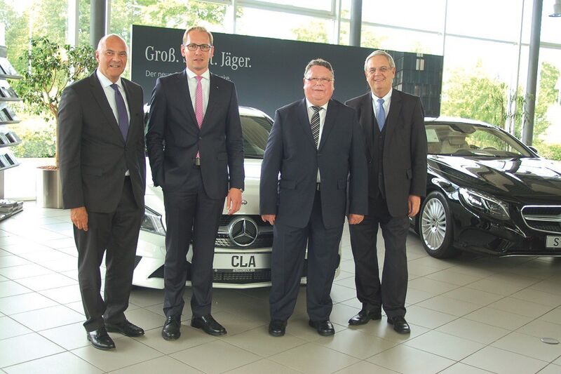 Gesellschafter und Geschäftsführer der Auto-Schol-AVS: (v. li.) Michael Eidenmüller, Jesko Bauersachs, Stefan Weise und Michael Pickel. (Foto: Udo Schwickal)