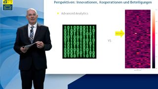 Thilo Wagner, Geschäftsführer Produkte, erläuterte die Strategie hinsichtlich Telematikdaten und dem Einsatz von künstlicher Intelligenz bei Datenbankauswertungen der DAT. (Bild: DAT)