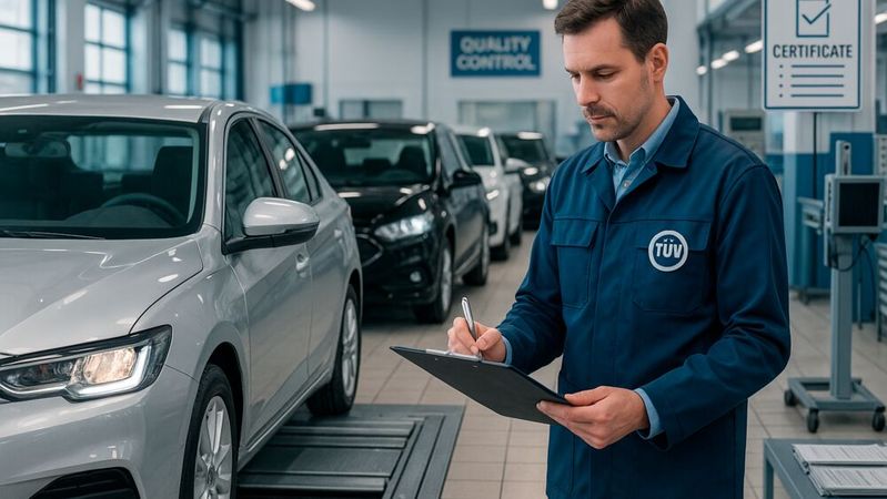 Das KBA hat den TÜV Süd als technischen Dienst Typ C für den erstmaligen Zugang von Fahrzeugen und Komponenten neuer Marken in den europäischen Markt benannt.(Bild:  KI-generiert)