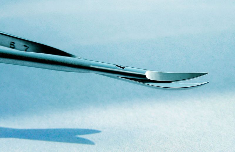 Präzisionsgefertigtes Maulteil einer Mikroschere. Bild: Aesculap (Archiv: Vogel Business Media)