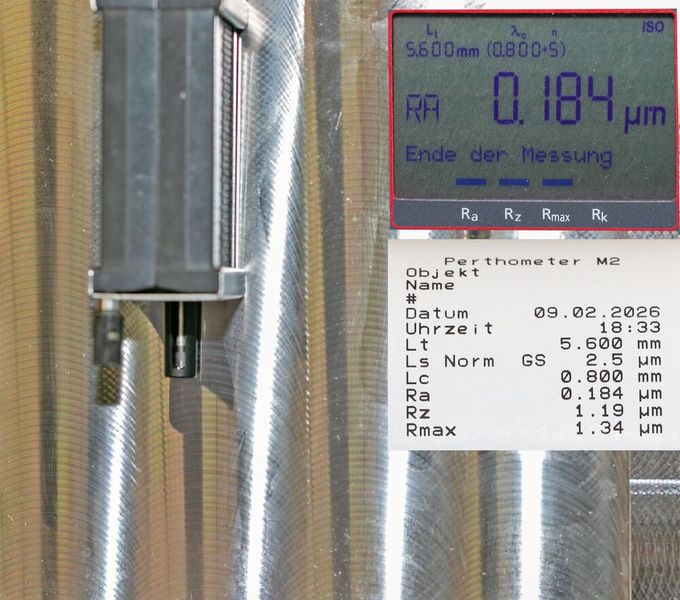 Planfräsen von Stahl (42CrMo4 / 1.722) mit folgenden Schnittwerten: vc=250 m/min, n=1263  1/min, fu=2 mm,  vf=2526 mm/min, ap=0,15 mm, ae=45 mm. (Bild: Ingersoll)