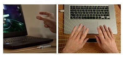 Mit einem Leap-Motion-Gerät können die 3D-CAD-Modelle mit den eigenen Händen frei im Raum gedreht und bewegt werden. (Cadenas)