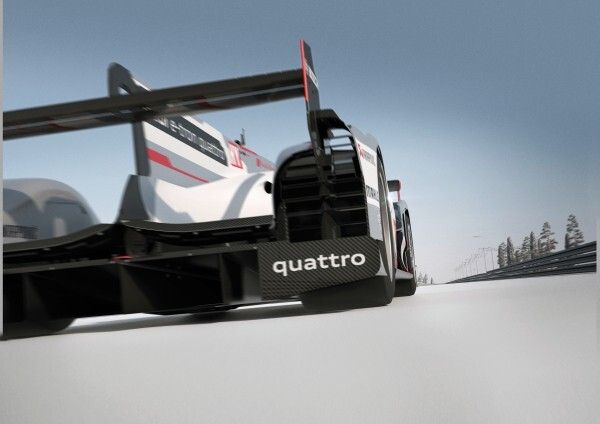 Der Audi R18 e-tron quattro kombiniert einen hocheffizienten V6-TDI an der Hinterachse mit einer elektrisch angetriebenen Vorderachse (Bild: Audi)
