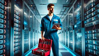 So sieht ChatGPT einen künftigen Rechenzentrumstechniker .....  (Bild: Dall-E / KI-generiert)