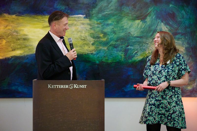 Impressionen vom ELEKTRONIKPRAXIS Frühlingsfest 2023 im Ketterer Kunst mit der Verabschiedung von Johann Wiesböck.  (Bild: © EYE AM CHRIS)