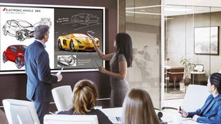 Beim Samsung Flip mit 65-Zoll-Diagonale ist nicht nur die Displaygröße gewachsen, sondern auch der Funktionsumfang der Software. (Samsung)