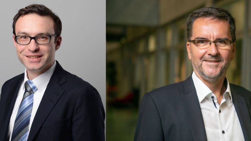Drei Fragen an … Björn Sautter (links) Rainer Stark zum „Strategiepapier des Forschungsbeirats Industrie 4.0“.(Bild:  Festo SE & Co. KG/TU Berlin FG Industrielle Informationstechnik)