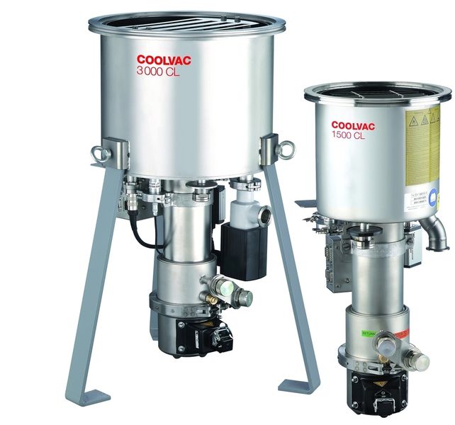 Mit einem Flanschdurchmesser von 1,4 m beeindrucken diese Kryopumpen auch in ihren äußeren Abmessungen.  (Bild: Oerlikon Leybold Vacuum)