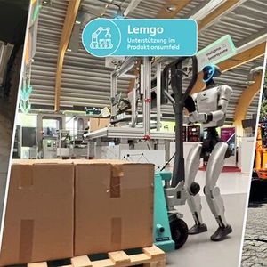 Gebündelte Expertise: An drei Standorten erforscht das Fraunhofer IOSB künftig die realen Einsatzmöglichkeiten humanoider Roboter.(Bild:  Fraunhofer IOSB)