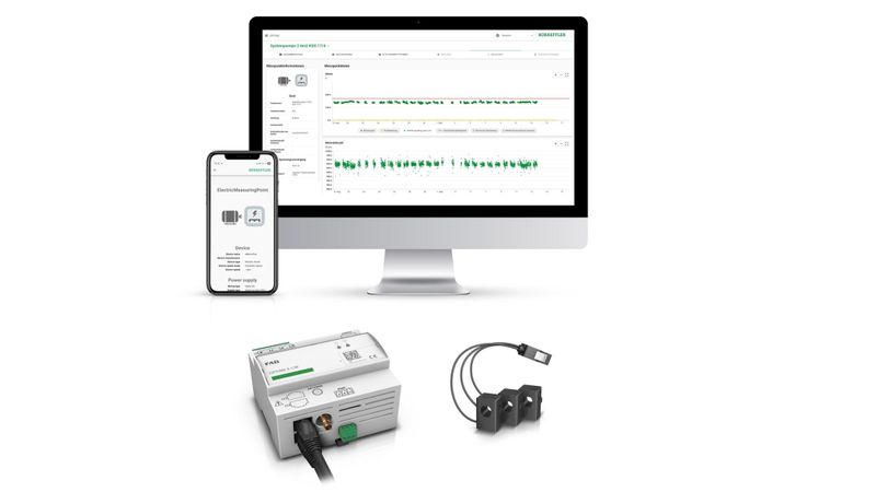 FAG Optime E-CM: Das System besteht aus einer Messeinheit und den Sensoren zur Stromerfassung. (Bild:  Schaeffler)