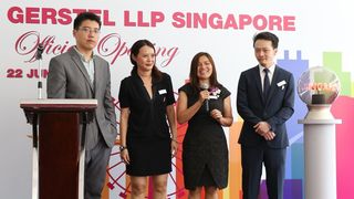 Das Gerstel-LLP-Team (Singapore): Dr. Li Xiao (Applikationsspezialist), Ng Yi Lin (Administrative Manager), Tan Surakanpinit (Regional Manager), Stanley Wong (Servicespezialist) (v.l.) (Bild: Gerstel)