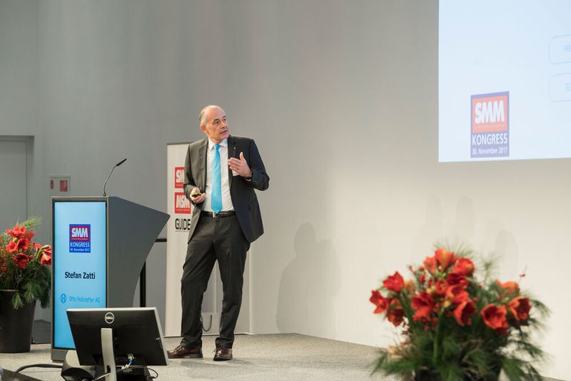 Stefan Zatti, Otto Hofstetter AG zeigte auf, dass auch KMU mit der richtigen Strategie global erfolreich agieren können. Für die Otto Hofstetter AG gehört dazu die Stärkung der Marke und das Eingehen strategisch wichtiger Partnerschaften. (Thomas Entzeroth)