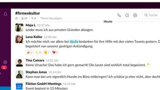 Collaboration Hubs am Beispiel von Slack, oder: Wie Digitalisierung den Weg zum Unternehmenserfolg ebnet - mit den richtigen Tools und Teamspirit. (Bild: Slack)