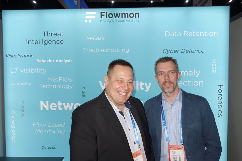 (l.) Thomas Grotz und Peter Thiel, Flowmon, sind voll im Security Flow. (Bild: IT-BUSINESS)