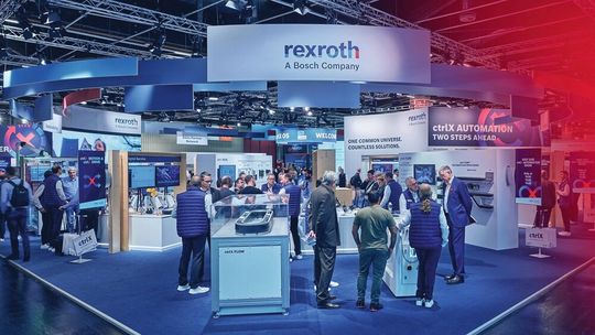 Bosch Rexroth zeigte auf der SPS in Nürnberg die Neuheiten rund um das Automatisierungssystem ctrlX Automation.(Bild:  Bosch Rexroth)