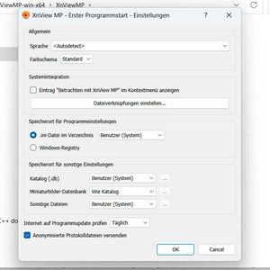 Anpassen von XNView MP nach dem Start der Anwendung. (Bild:  Joos (Screenshot))