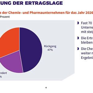 Optimismus sieht anders aus: Fast 70 Prozent der Unternehmen rechnen nicht mit steigenden Erträgen.(Bild:  VCI)