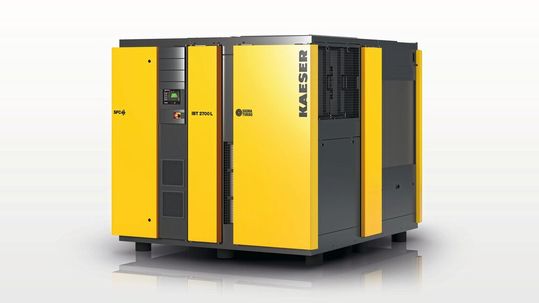 Das modernste Kaeser Turbogebläse auf dem neusten Stand der Technik: effizient, zuverlässig und platzsparend. (Bild:  Kaeser)