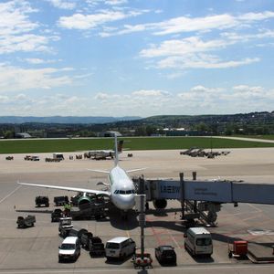… in the conference centre at Stuttgart airport.