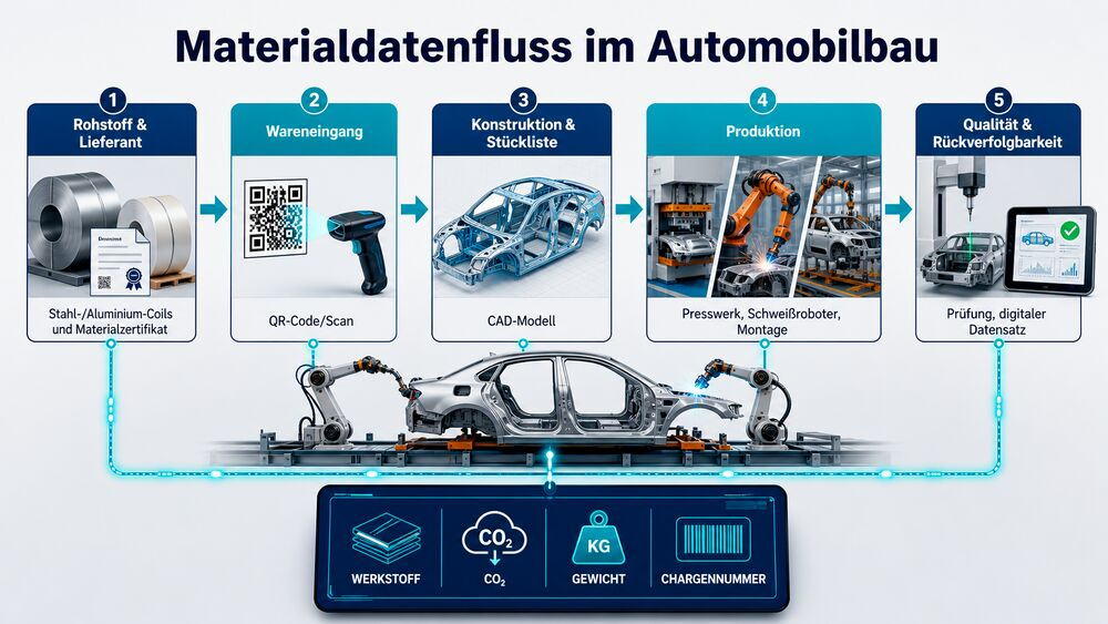 Digitaler Zwilling: Materialdaten für Kreislaufwirtschaft