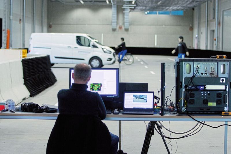 FMCW-LIDAR: Live-Test mit dem Scantinel Demonstrator. (Bild:  Scantinel)