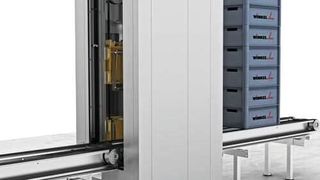 Für das automatische Stapeln und Entstapeln von Behältern stellt Winkel seine neuen Behälterstapler BSS und BSS-N vor. (Bild: Winkel)