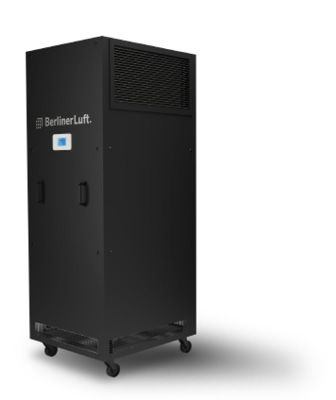 (Der Luftreiniger BerlinerLuft.Pure beseitigt Coronaviren, Bakterien, Allergene und andere Schadstoffe. Bild: BerlinerLuft.Technik GmbH)