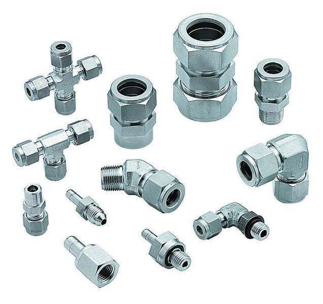 Bild 3: Die Verwendbarkeit von standardisierten Fittings ist einer der Vorteile, die der Einsatz von dünnen Rohren bietet.Bilder: Swagelok (Archiv: Vogel Business Media)