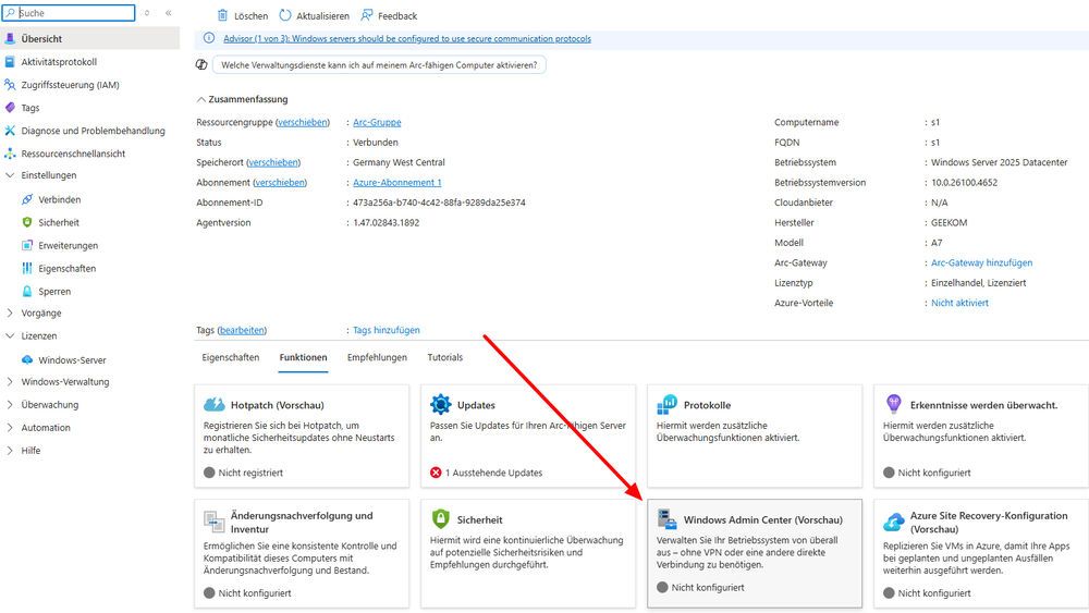 VMs im Windows Admin Center erstellen und verwalten