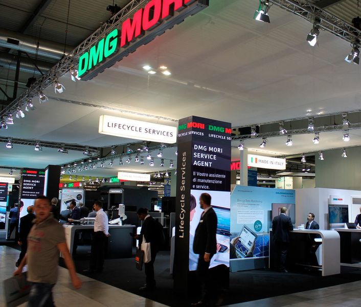 DMG Mori stand at the recently held EMO Milano. (Schulz)
