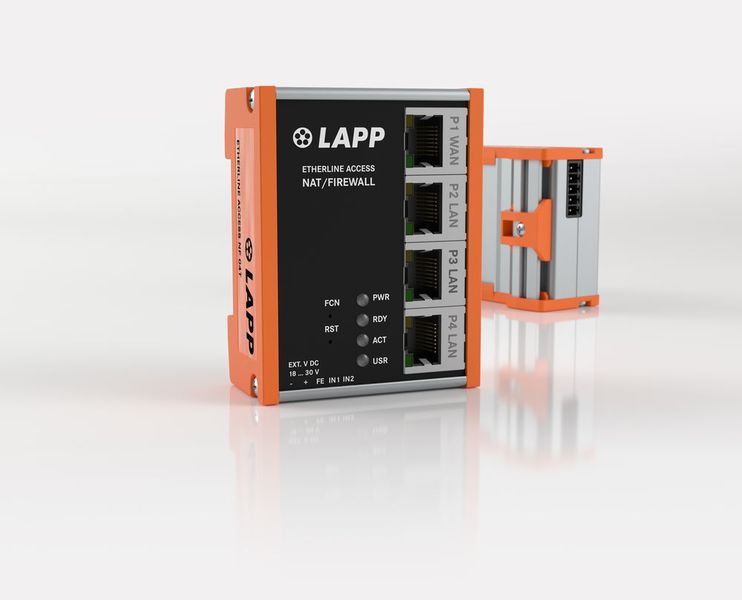 Lapp – das sind nicht nur Leitungen und Stecker. Das Unternehmen bietet seit einiger Zeit auch aktive Komponenten wie Switches für die industrielle Datenkommunikation an. Auf der Hannover Messe 2019 stellt Lapp in Halle 11, Stand C03, weitere Modelle der Etherline-Access-Serie vor, diesmal auch für PROFINET-Netzwerke. Die neuen Switches haben 4, 8 oder 16 Ports, erkennbar an den Namenskürzeln PNF04T, PNF08T und PNF16T. Sie erfüllen PROFINET Conformance Class B. Der Switch kann so unterscheiden, ob es sich bei dem Telegramm um eine Anfrage aus dem Web, eine FTP-Dateiübertragung, einen Medienstream oder ein PROFINET -Telegramm handelt. Ist die Übertragungslast hoch, kann der Switch die wichtigen PROFINET Telegramme priorisieren und verhindern, dass es zu Telegrammverzögerungen kommt. Die Anwender erhalten damit eine sehr kompakte und vor allem robuste Lösung für vielfältige industrielle Einsatzzwecke.  (Lapp)